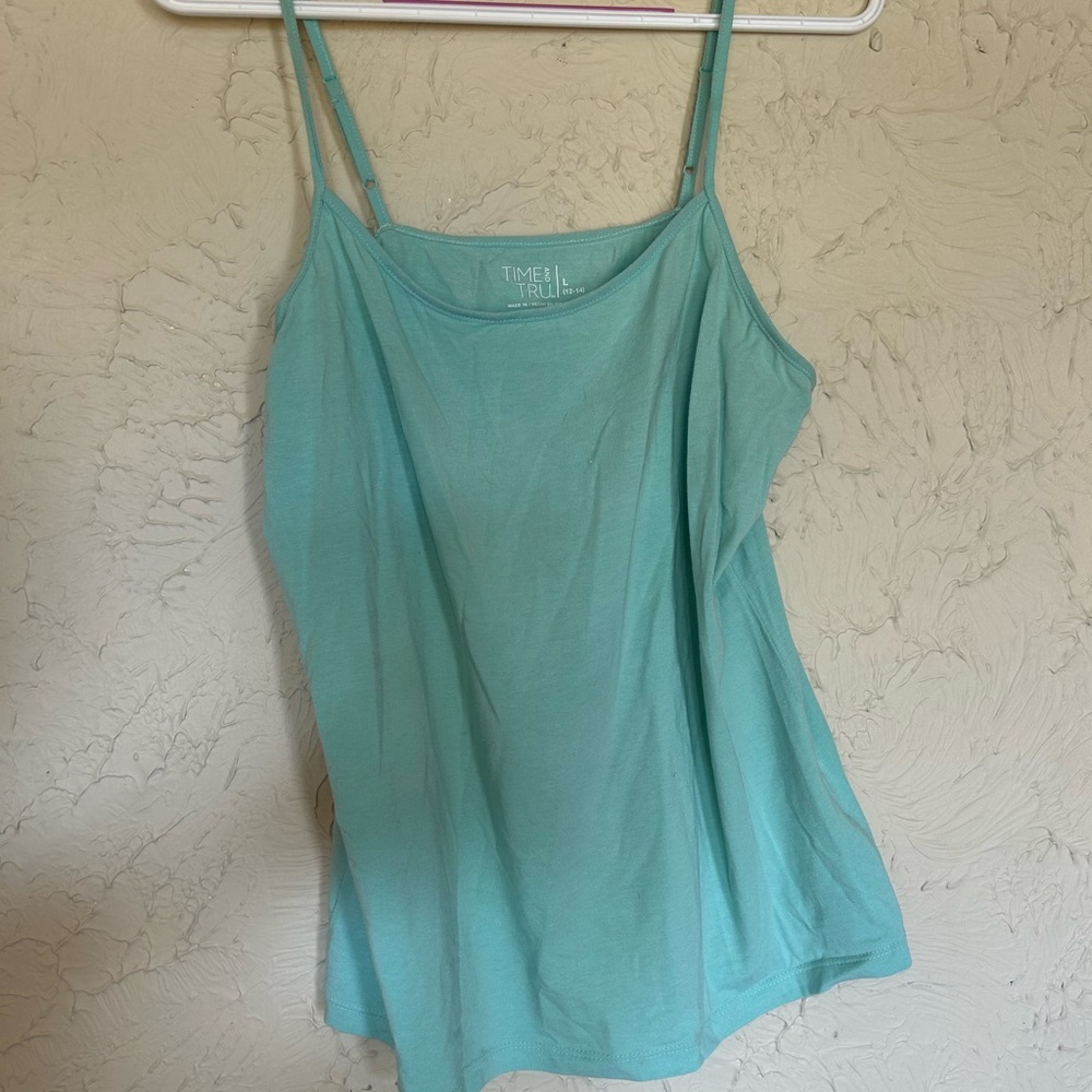 Time and Tru Women's Aqua Tank Top